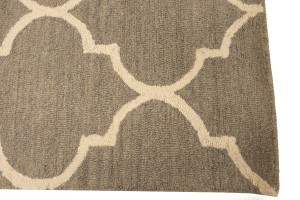 Pastel Brown Trellis 5X8 Hand-Tufted Modern Rug