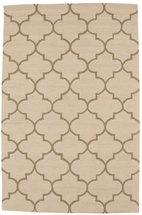 Cream Trellis 5X8 Hand-Tufted Modern Rug