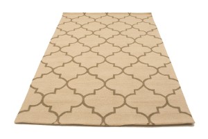 Cream Trellis 5X8 Hand-Tufted Modern Rug