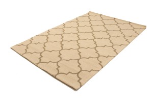 Cream Trellis 5X8 Hand-Tufted Modern Rug