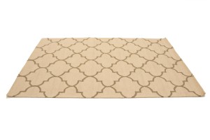 Cream Trellis 5X8 Hand-Tufted Modern Rug