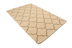 Cream Trellis 5X8 Hand-Tufted Modern Rug
