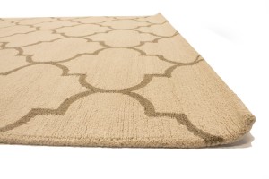 Cream Trellis 5X8 Hand-Tufted Modern Rug