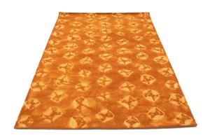 Solar Orange Tie-Dye 5X8 Hand-Tufted Modern Rug