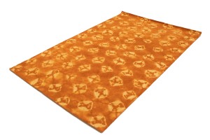 Solar Orange Tie-Dye 5X8 Hand-Tufted Modern Rug