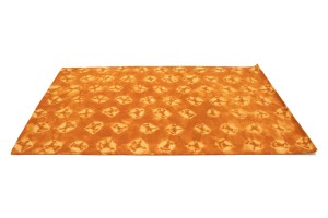 Solar Orange Tie-Dye 5X8 Hand-Tufted Modern Rug