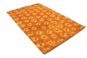 Solar Orange Tie-Dye 5X8 Hand-Tufted Modern Rug