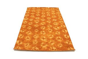 Solar Orange Tie-Dye 5X8 Hand-Tufted Modern Rug