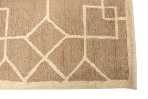 Khaki Geometric 5X8 Hand-Tufted Modern Rug