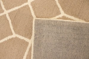 Khaki Geometric 5X8 Hand-Tufted Modern Rug