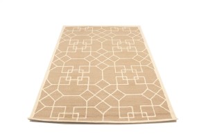 Khaki Geometric 5X8 Hand-Tufted Modern Rug