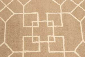 Khaki Geometric 5X8 Hand-Tufted Modern Rug