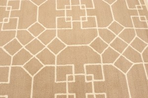 Khaki Geometric 5X8 Hand-Tufted Modern Rug