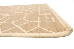 Khaki Geometric 5X8 Hand-Tufted Modern Rug