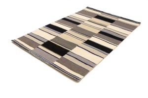 Multicolored Stripes 5X8 Hand-Tufted Modern Rug