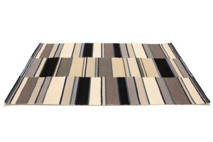 Multicolored Stripes 5X8 Hand-Tufted Modern Rug