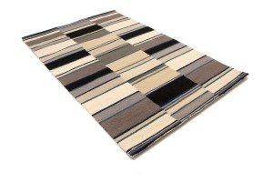 Multicolored Stripes 5X8 Hand-Tufted Modern Rug