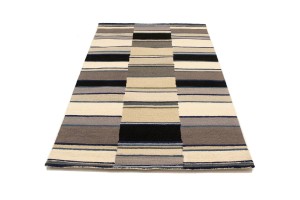 Multicolored Stripes 5X8 Hand-Tufted Modern Rug