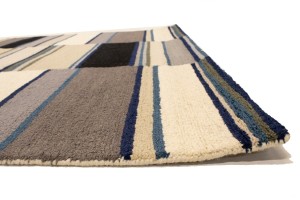Multicolored Stripes 5X8 Hand-Tufted Modern Rug