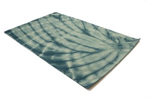 Dark Teal Tie-Dye 5X8 Hand-Tufted Modern Rug