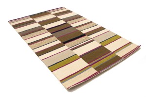 Beige & Fuchsia Trellis 5X8 Hand-Tufted Modern Rug