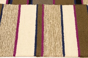 Beige & Fuchsia Trellis 5X8 Hand-Tufted Modern Rug