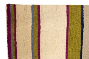 Beige & Fuchsia Trellis 5X8 Hand-Tufted Modern Rug