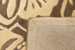 Brown & Cream Floral 5X8 Hand-Tufted Modern Rug