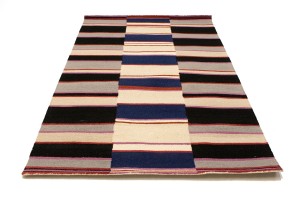 Multicolored Stripes 5X8 Hand-Tufted Modern Rug