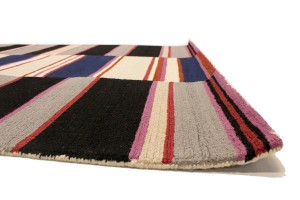 Multicolored Stripes 5X8 Hand-Tufted Modern Rug