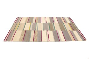 Multicolored Stripes 5X8 Hand-Tufted Modern Rug
