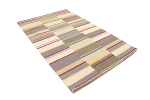 Multicolored Stripes 5X8 Hand-Tufted Modern Rug
