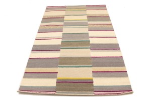 Multicolored Stripes 5X8 Hand-Tufted Modern Rug