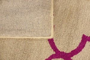 Beige & Fuchsia Trellis 5X8 Hand-Tufted Modern Rug