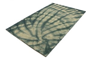 Dark Teal Tie-Dye 5X8 Hand-Tufted Modern Rug