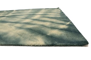 Dark Teal Tie-Dye 5X8 Hand-Tufted Modern Rug