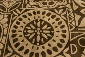 Brown & Beige Floral 5X8 Hand-Tufted Modern Rug