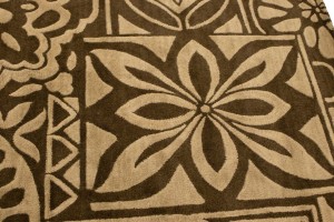 Brown & Beige Floral 5X8 Hand-Tufted Modern Rug