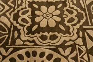 Brown & Beige Floral 5X8 Hand-Tufted Modern Rug