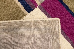 Multicolored Stripes 5X8 Hand-Tufted Modern Rug