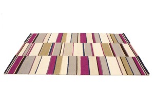 Multicolored Stripes 5X8 Hand-Tufted Modern Rug