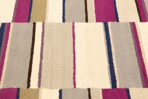 Multicolored Stripes 5X8 Hand-Tufted Modern Rug