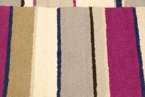 Multicolored Stripes 5X8 Hand-Tufted Modern Rug