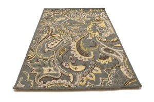 Gray Floral 5X8 Hand-Tufted Modern Rug