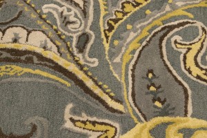 Gray Floral 5X8 Hand-Tufted Modern Rug