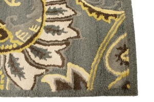 Gray Floral 5X8 Hand-Tufted Modern Rug