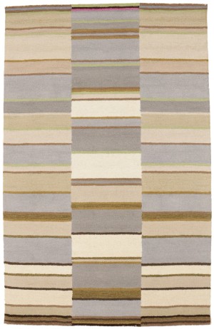 Multicolored Stripes 5X8 Hand-Tufted Modern Rug