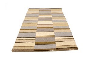 Multicolored Stripes 5X8 Hand-Tufted Modern Rug
