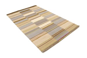 Multicolored Stripes 5X8 Hand-Tufted Modern Rug