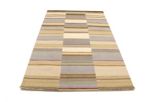 Multicolored Stripes 5X8 Hand-Tufted Modern Rug
